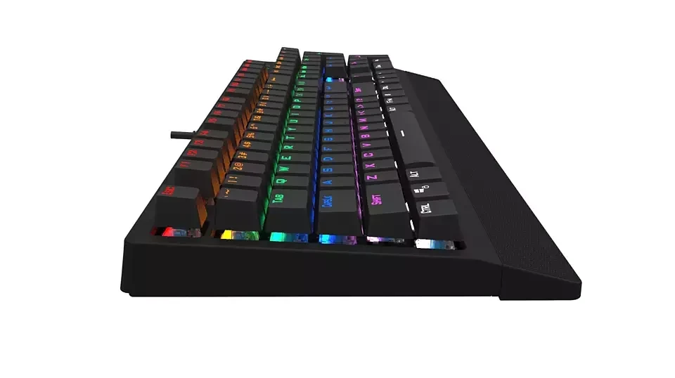 Philips SPK8403 Corded Mechanical Gaming Keyboard, RGB Ambiglow FX & Key Light Maps, Anti-Ghosting, N-Key Rollover, Clicky, Light-Touch Blue Switches