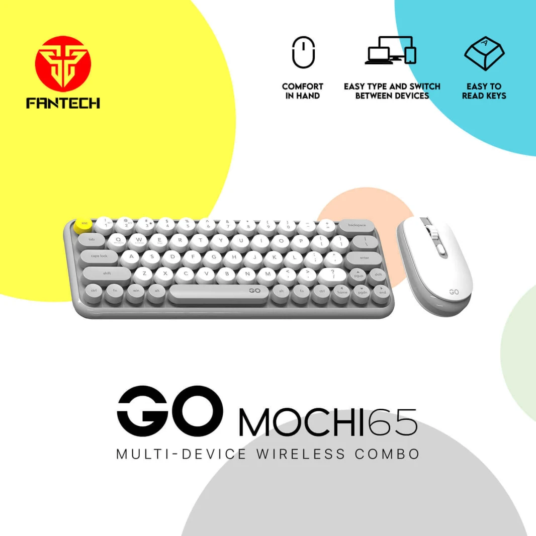 FANTECH GO MOCHI65 WK896 WIRELESS KEYBOARD MOUSE COMBO