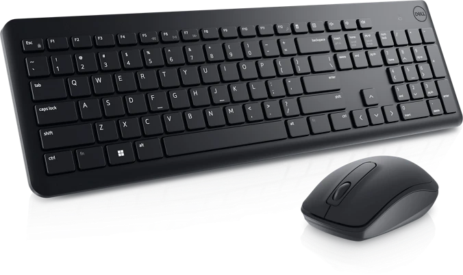 Dell KM3322W keyboard and Mouse Wireless Kit, Anit-Fade and Spill-Resistant Keys, Up to 36 Months Battery Life - Black