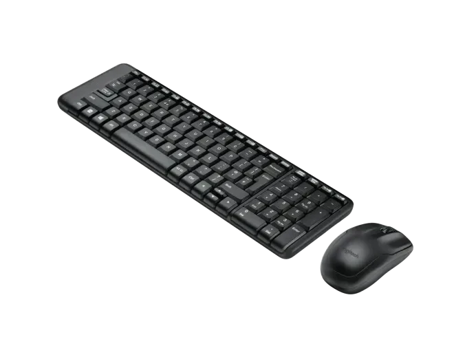 Logitech MK220 Compact Wireless Keyboard & Mouse Kit, 2.4Ghz Wireless Connection, 24 Month Battery - Black