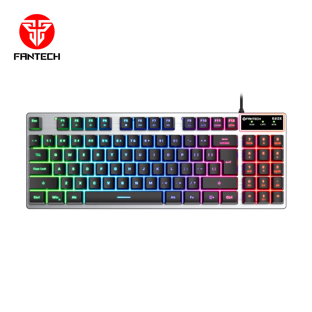 Fantech Fighter K613x Tournament Edition Compact Gaming Keyboard with Metal Body & 3 RGB Backlit Modes - Floating Switch