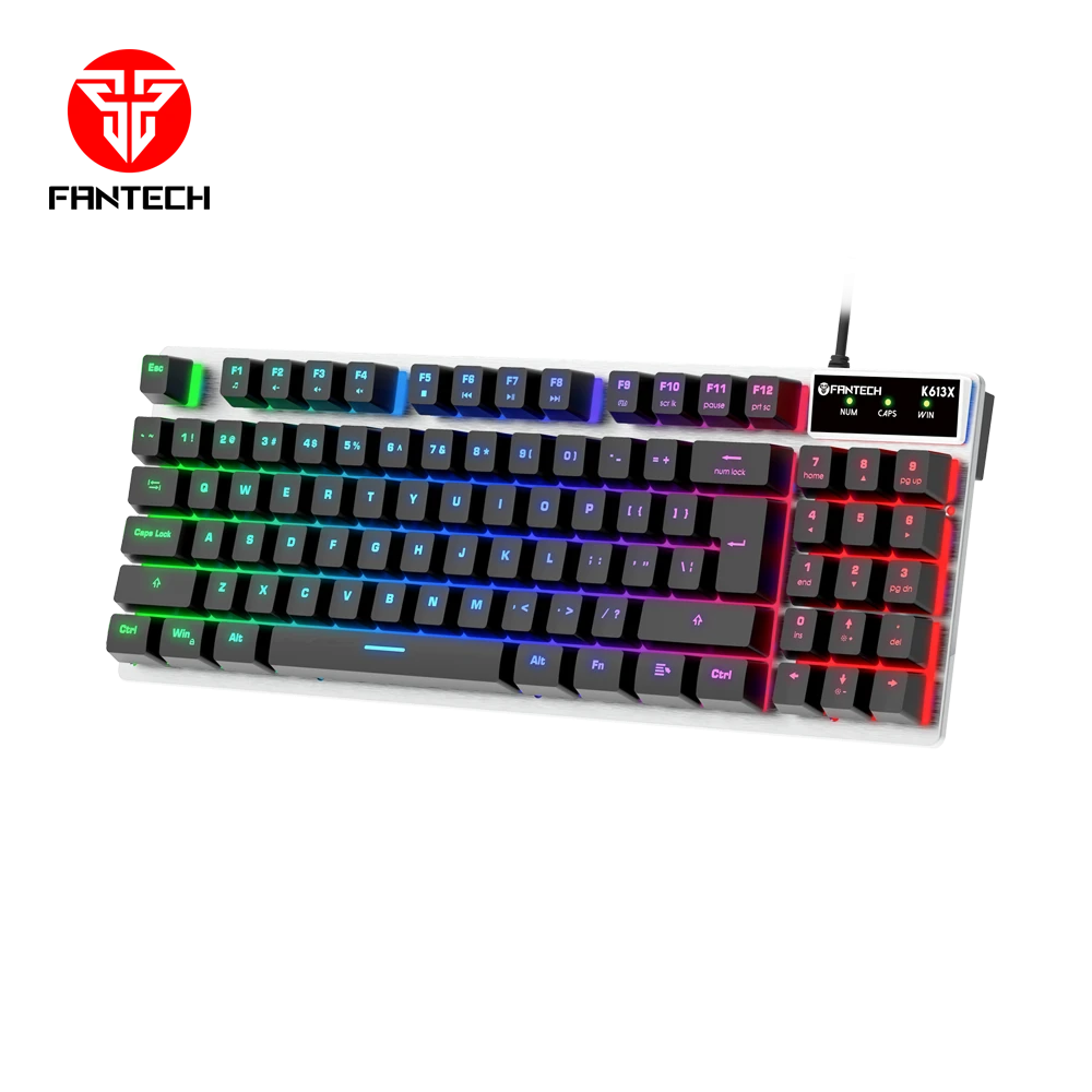 Fantech Fighter K613x Tournament Edition Compact Gaming Keyboard with Metal Body & 3 RGB Backlit Modes - Floating Switch