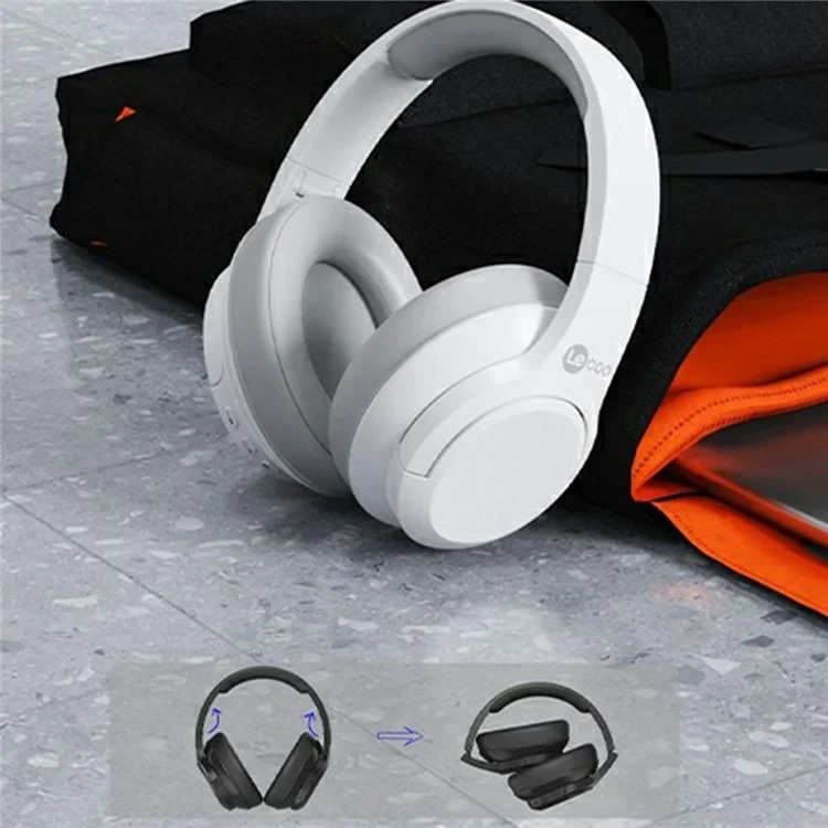 LENOVO LECOO ES209 Wireless Over-Ear Headphones Foldable Heavy Bass Bluetooth Headset - White