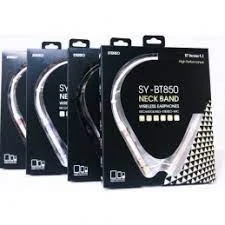 stereo bt version 4.2 high performance sy-bt850 neck band wireless earphones rechargeable stereo mic