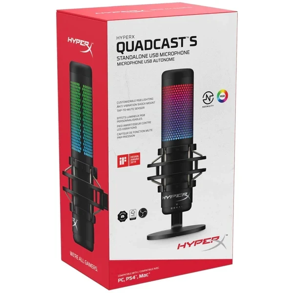 HyperX QuadCast S RGB USB Condenser Gaming Microphone