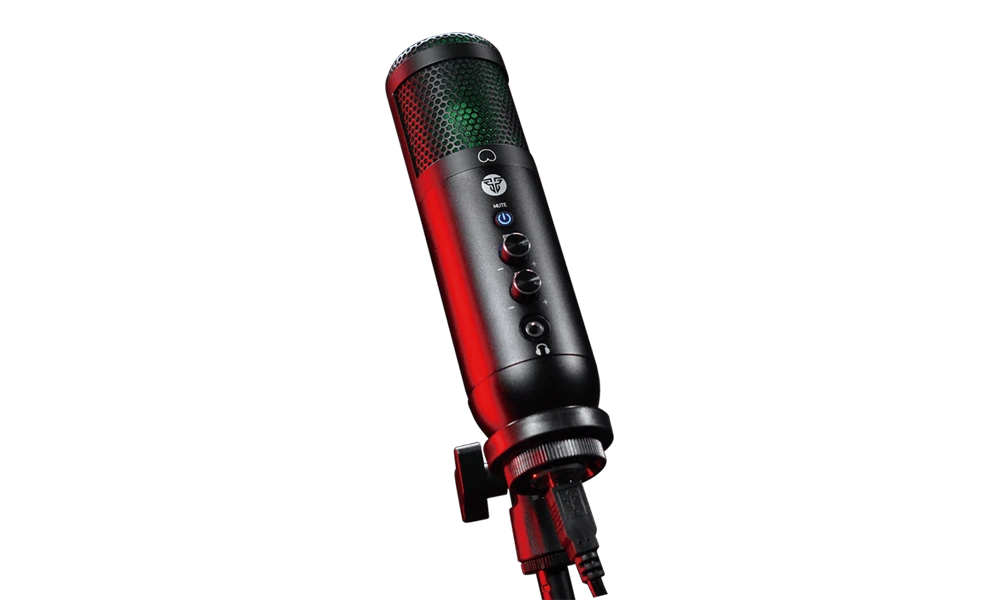 Fantech Leviosa MCX01 Professional Condenser Microphone RGB Illumination USB Interface Cardioid Polar Pattern