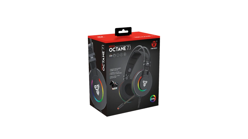 Fantech HG23 Octane 7.1 Virtual Surrounded Software| RGB LED Gaming Headset|Full Control | USB Interface | For Computer