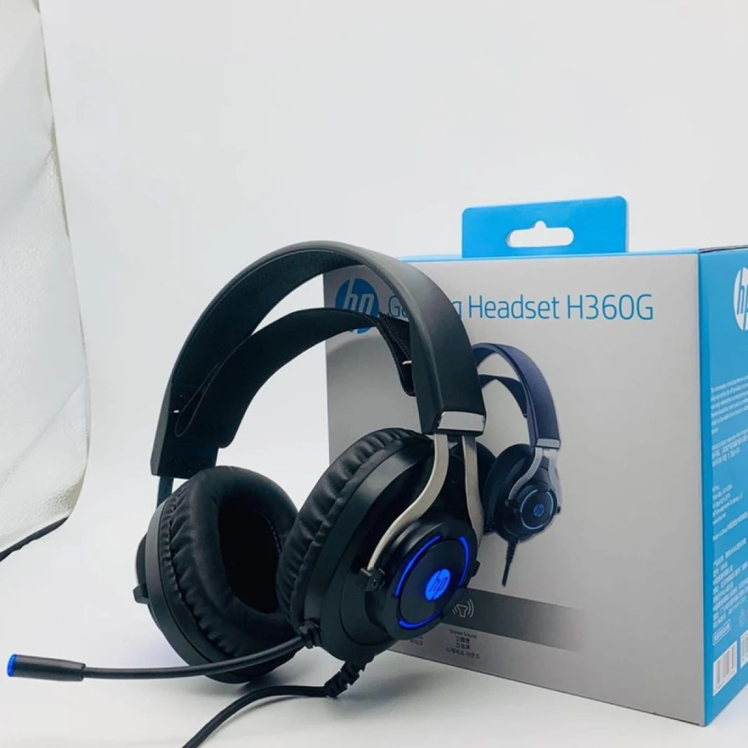 HP H120 Led Wired Gaming Headset With 3.5mm jack + USB+Lightweight design+Suspended headband