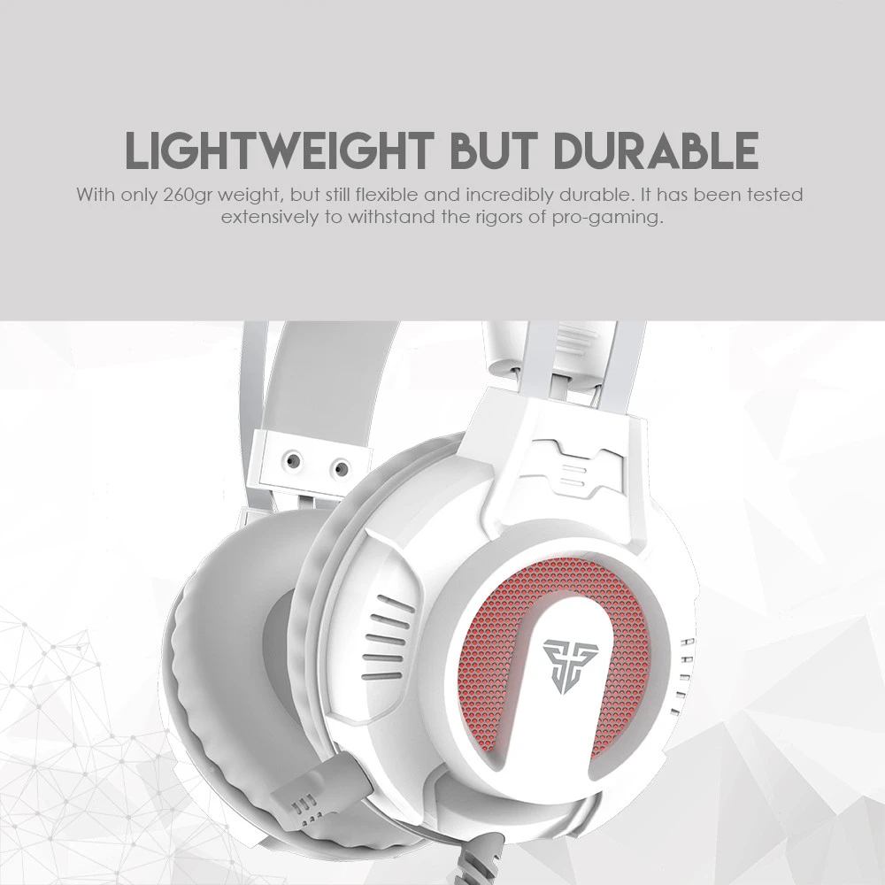 FANTECH HG17s Visage II Space Edition Gaming Headset with Surround Sound USB LED Light Stereo Headphones with Noise Canceling Mic for Laptop/PC Game