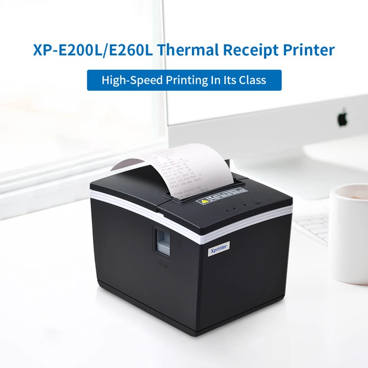 Xprinter XP-E260L 80mm Black And White Thermal Printer Inkless Thermal Printer