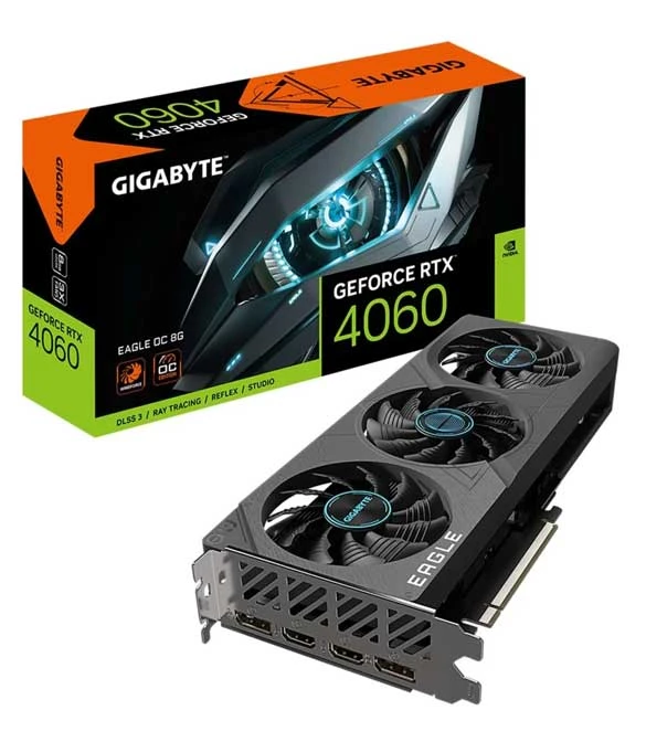 GIGABYTE GEFORCE RTX 4060 EAGLE OC 8G 3X WINDFORCE FANS 8GB 128-BIT GDDR6