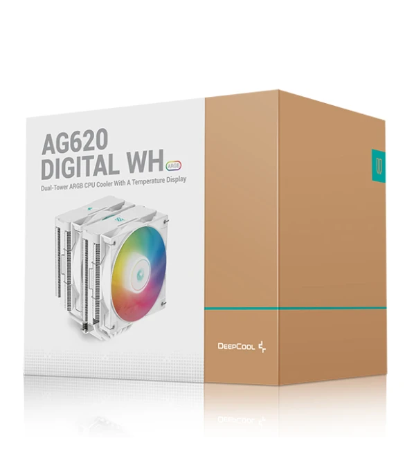 The Deepcool AG620 Digital ARGB CPU Cooler - White