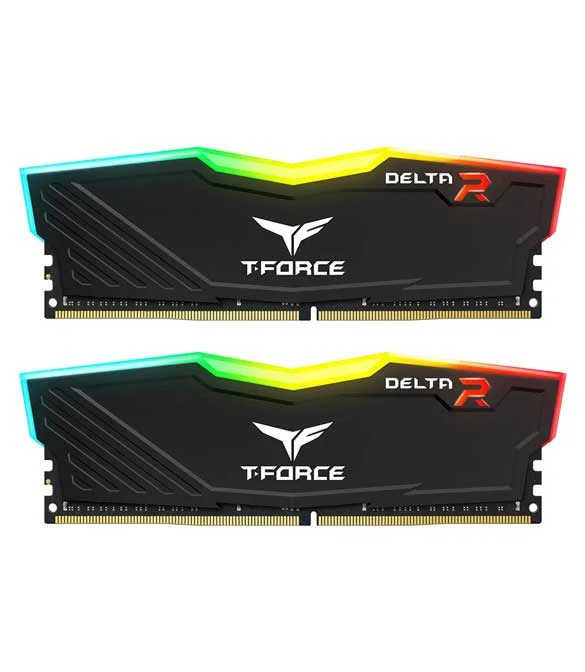 TEAMGROUP T-Force Delta RGB 32GB Kit (2x16) 3600MHz CL18 DDR4 Desktop Memory - Black