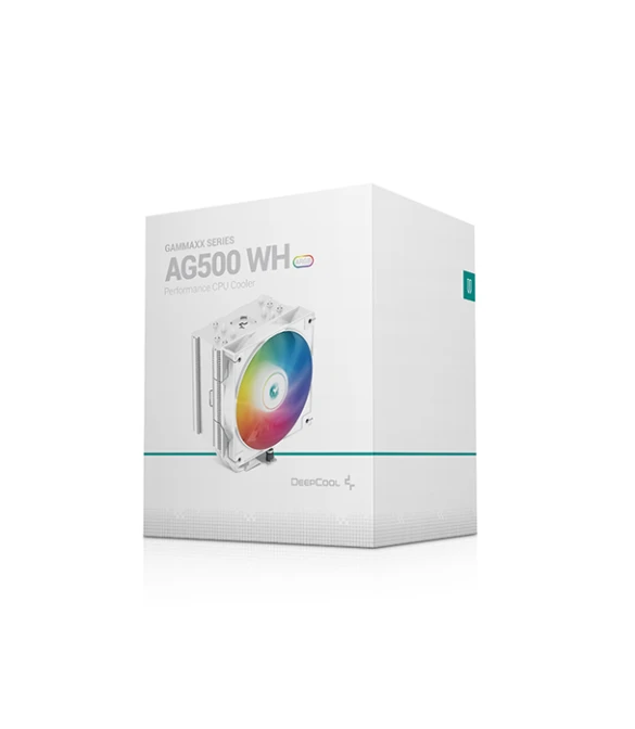 Deepcool AG500 ARGB Single-Tower Performance CPU Cooler - White
