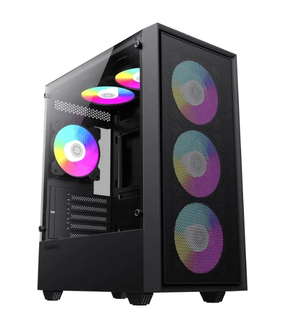 GAMEMAX Storm BK-2024 X4 Fan RGB Tempered Glass - Black