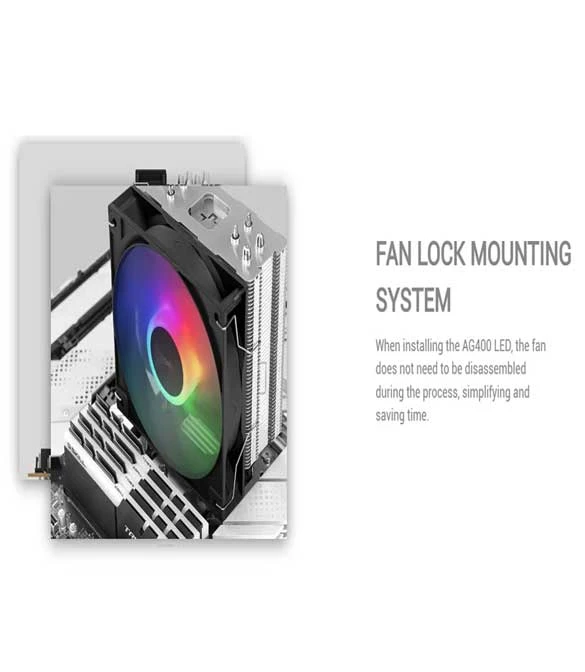 DEEPCOOL AG400 LED SINGLE TOWER 120 MM CPU AIR COOLER