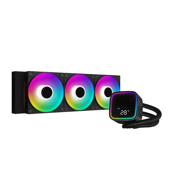 DEEPCOOL LS720 SE Digital Liquid Cooler CPU 360mm,4th Gen Dual-Chamber Pump 3100RPM Anti-Leak Tech with ARGB Fans-BLACK