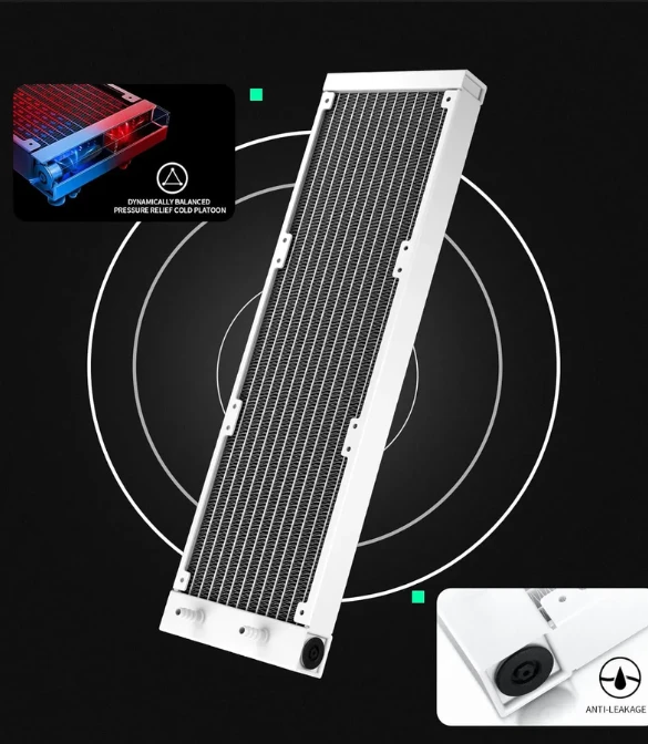 DEEPCOOL LS720 SE Digital Liquid Cooler CPU 360mm,4th Gen Dual-Chamber Pump 3100RPM Anti-Leak Tech with ARGB Fans-WHITE