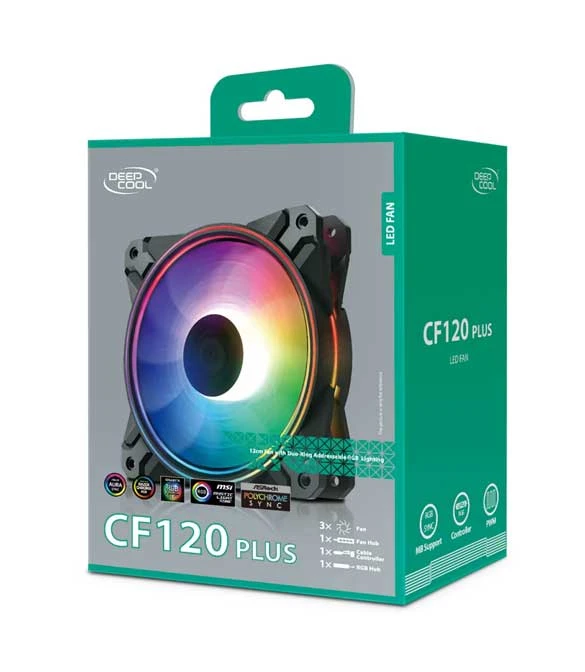 Deepcool CF120 Plus 120MM Case Pwm Fan 3-In-1 Pack