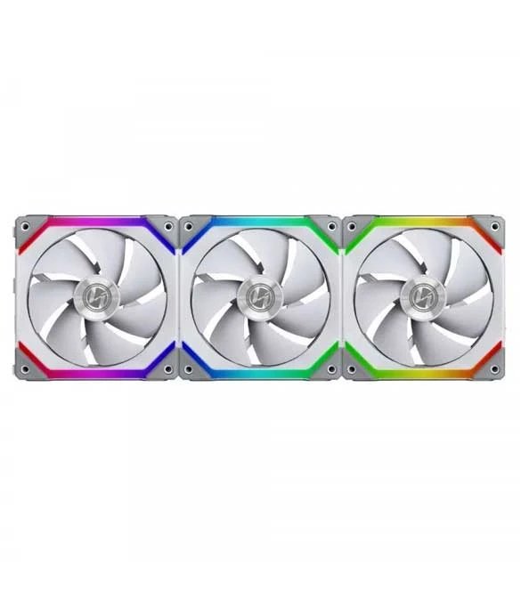 LIAN LI UNI FAN SL120 3 PACK WHITE - WITH CONTROLLER (ARGB 120MM LED PWM DAISY-CHAIN)