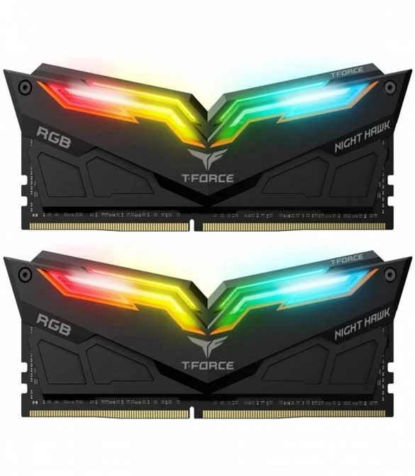 TEAMGROUP T-FORCE NIGHT HAWK RGB 16GB 2X8 4000MHZ DDR4 GAMING MEMORY
