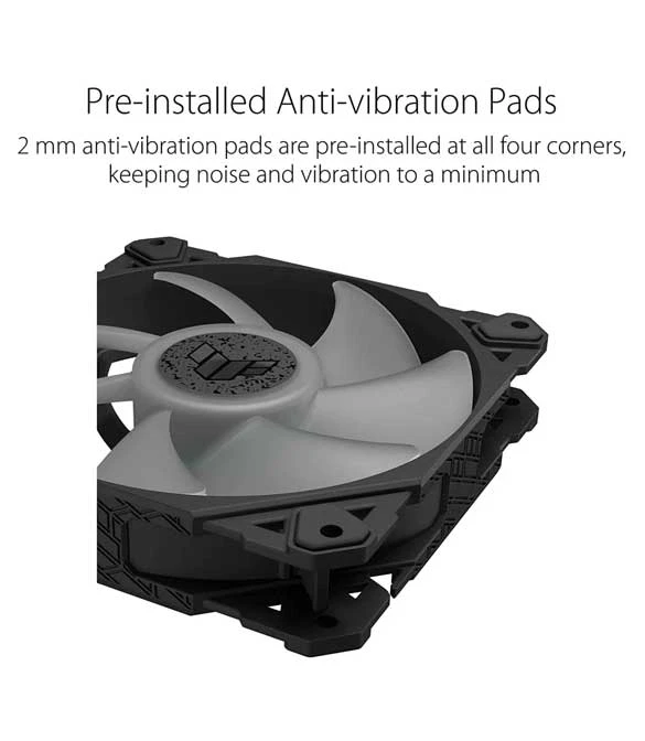 ASUS TUF GAMING TF120 ARGB TRIPLE FAN KIT W/ CONTROLLER 3PIN LEDS BLADE 120MM PWM CONTROL FOR COMPUTER -WHITE