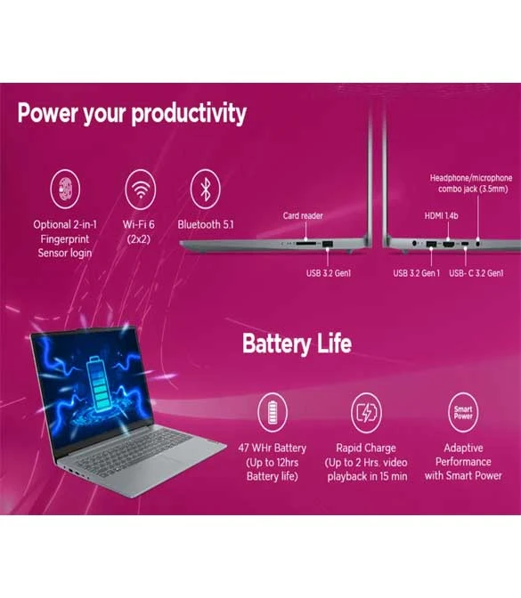 LENOVO IdeaPad Slim 3 – (2024) 13th Gen Intel Core i7-13620H – RAM DDR5