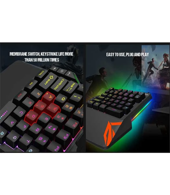 MeeTion MT-KB015 Left One-Handed Gaming Keyboard