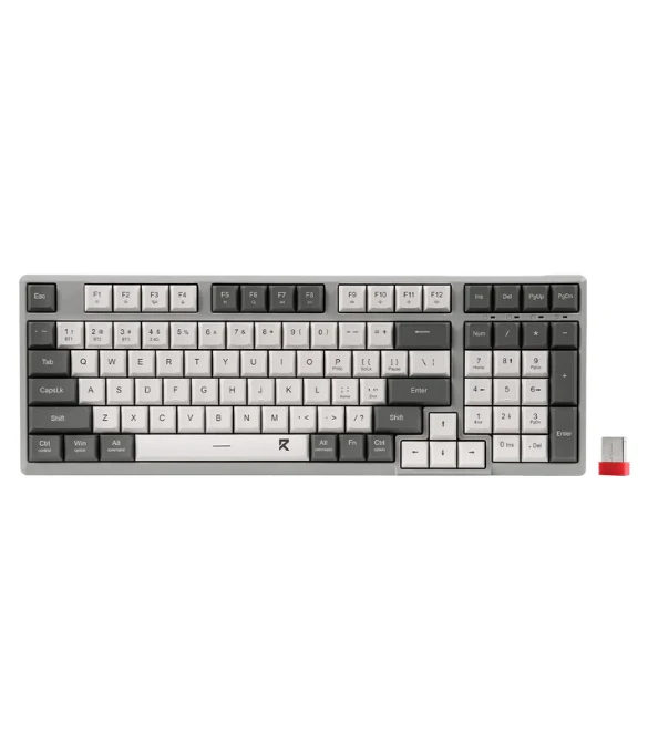 REDRAGON BK7114 Scissor Mechanism Slim Wireless Keyboard - WHITE GRAY