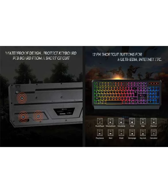 MeeTion MT-K9320 Waterproof Backlit Gaming Keyboard