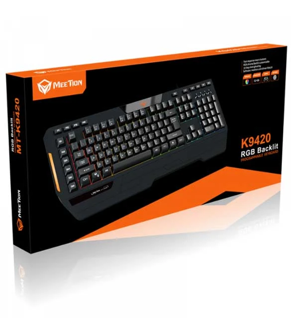 MeeTion MT-K9420 Custom Macro Pro Membrane Gaming Keyboard