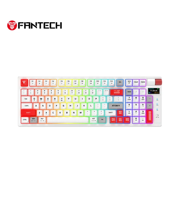 FANTECH MK918 ATOM PRO97 WIRELESS MECHANICAL GAMING KEYBOARD WHITE - RED SWITCH