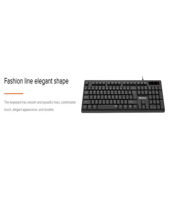 Meetion k300 USB Standard Wired Keyboard -Black