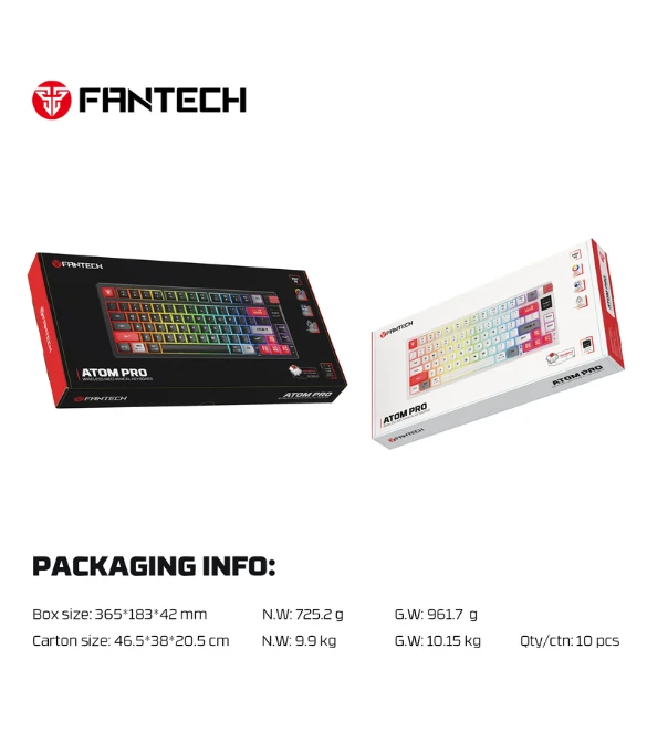 FANTECH MK917 ATOM PRO79 WIRELESS MECHANICAL GAMING KEYBOARD White - BLUE SWITCH