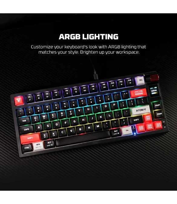 FANTECH MK917 ATOM PRO79 WIRELESS MECHANICAL GAMING KEYBOARD White - BLUE SWITCH