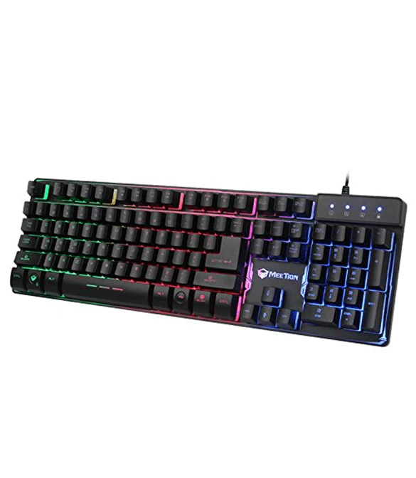 MeeTion MT-K9300 Colorful Rainbow Backlit Gaming Keyboard