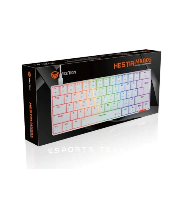 Meetion MK005 Hestia RGB 60% Mechanical Gaming Keyboard -White