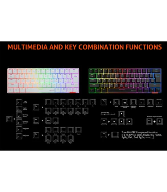 Meetion MK005 Hestia RGB 60% Mechanical Dual Mode Gaming Keyboard