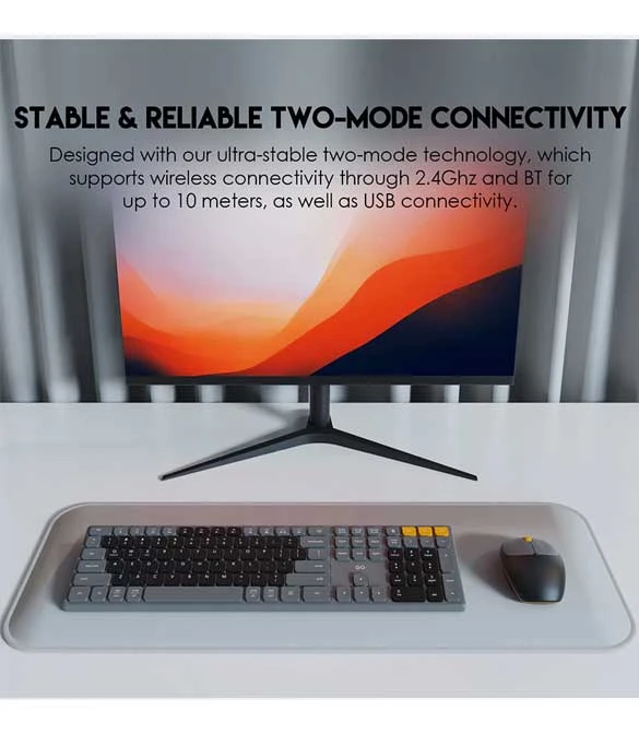 Fantech GO POP WK895 Office Wireless Combo - Beige
