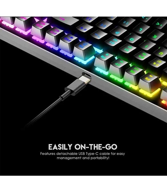 Fantech MAXFIT87 MK856 RGB Mechanical Keyboard - Black