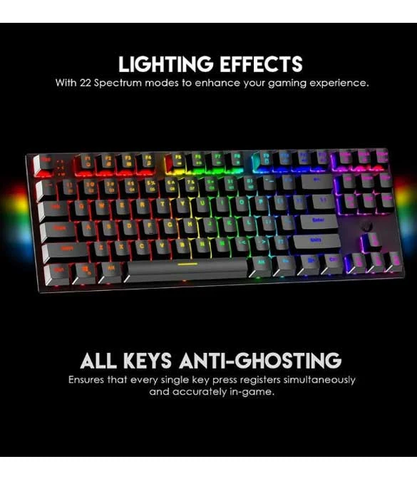 Fantech MAXFIT87 MK856 RGB Mechanical Keyboard - Black