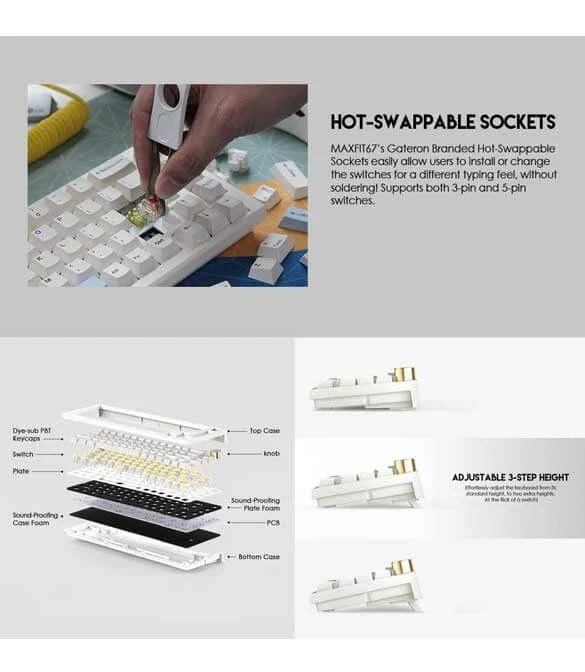 Fantech MaxFit67 White - White Switch