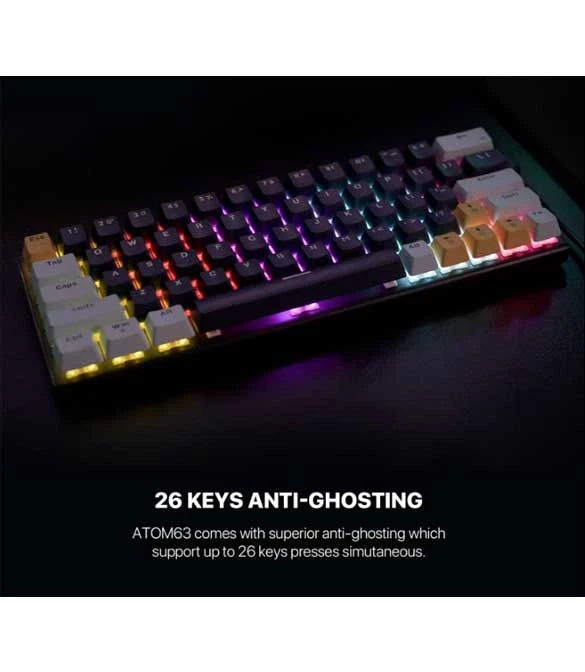 Fantech ATOM63 MK874 V2 Mechanical Gaming Keyboard – Navy Blue