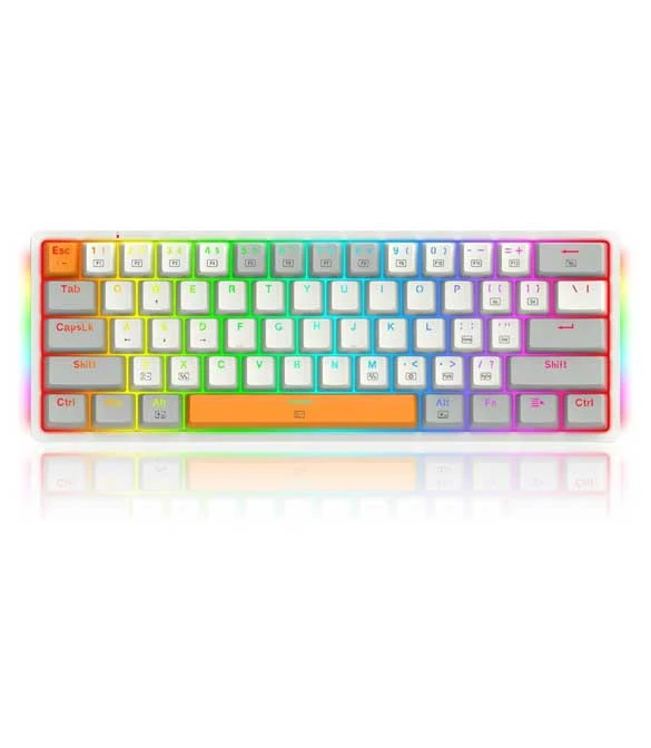 REDRAGON K642 WGO AKALI 60% RGB Mechanical Keyboard - Gray&White