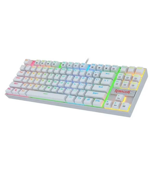 REDRAGON K552-RGB-2 Wired TKL 75% Mechanical White Gaming Keyboard Arabic -WHITE