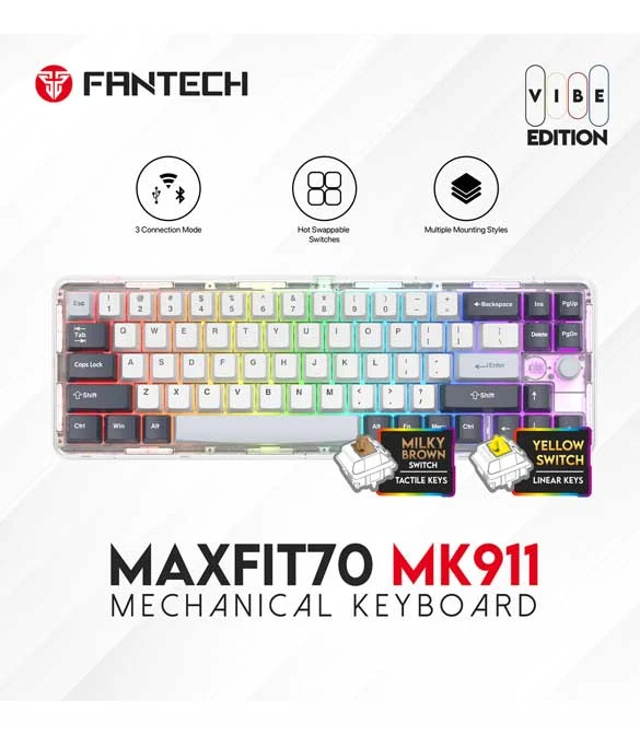 Fantech Maxfit70 MK911 Epic Greyscale - Brown Switch