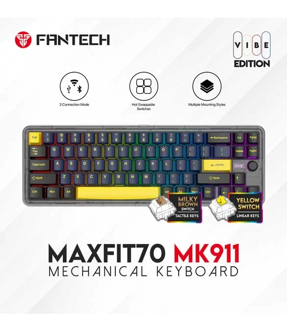 Fantech Maxfit70 MK911 Grand Cobalt - Yellow Switch
