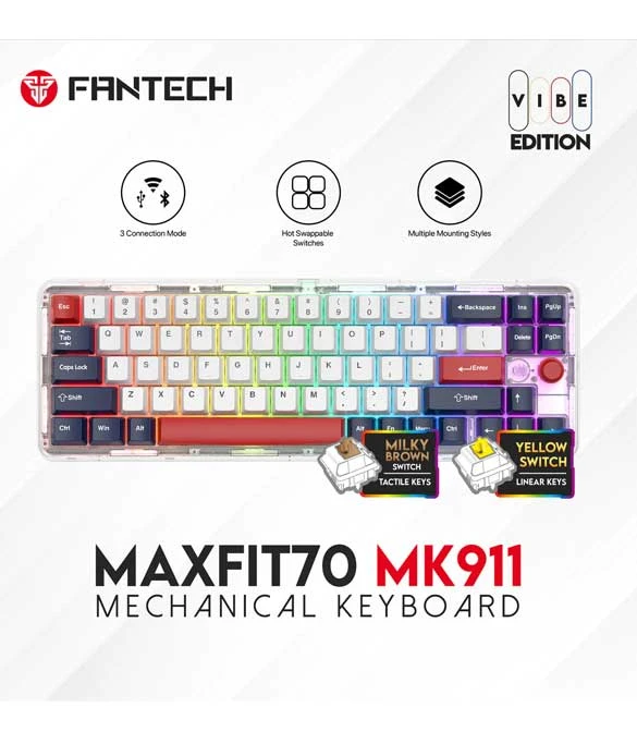 Fantech Maxfit70 MK911 London Tour - Yellow Switch