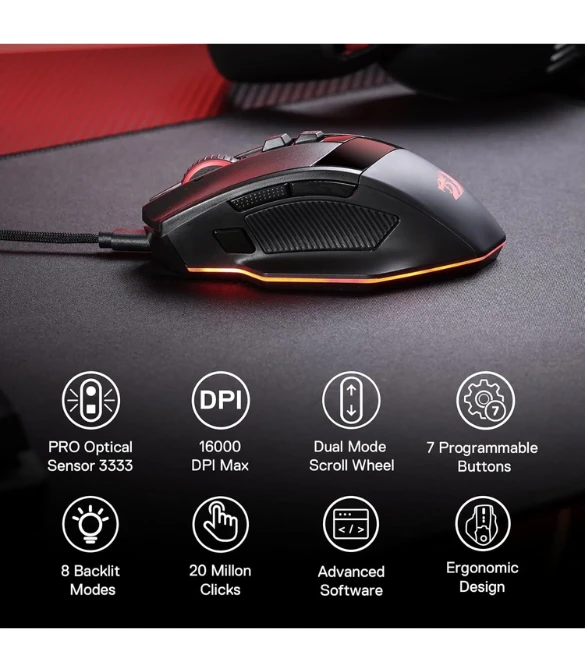 Redragon M813 RGB Wired Gaming Mouse