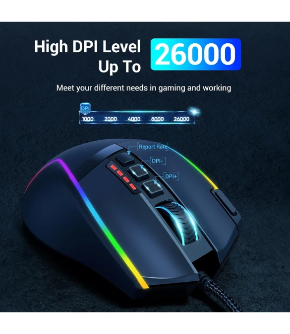 Redragon M915 Gaming Mouse, Wired Gaming Mouse